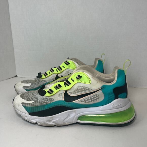 Nike Air Max 270 React SE Oracle Aqua Black Ghost Green CT1265-300 Size 8 - Picture 5 of 10